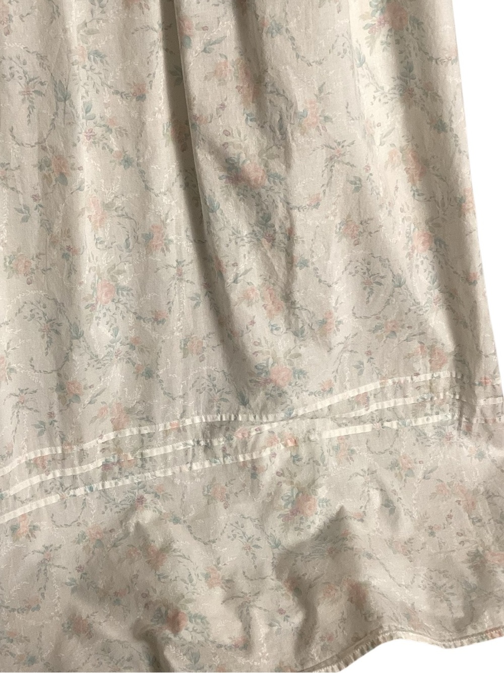 Vintage 2002 Eileen West Floral Lace Pearl Button Cotton Nightgown Large - Picture 10 of 16